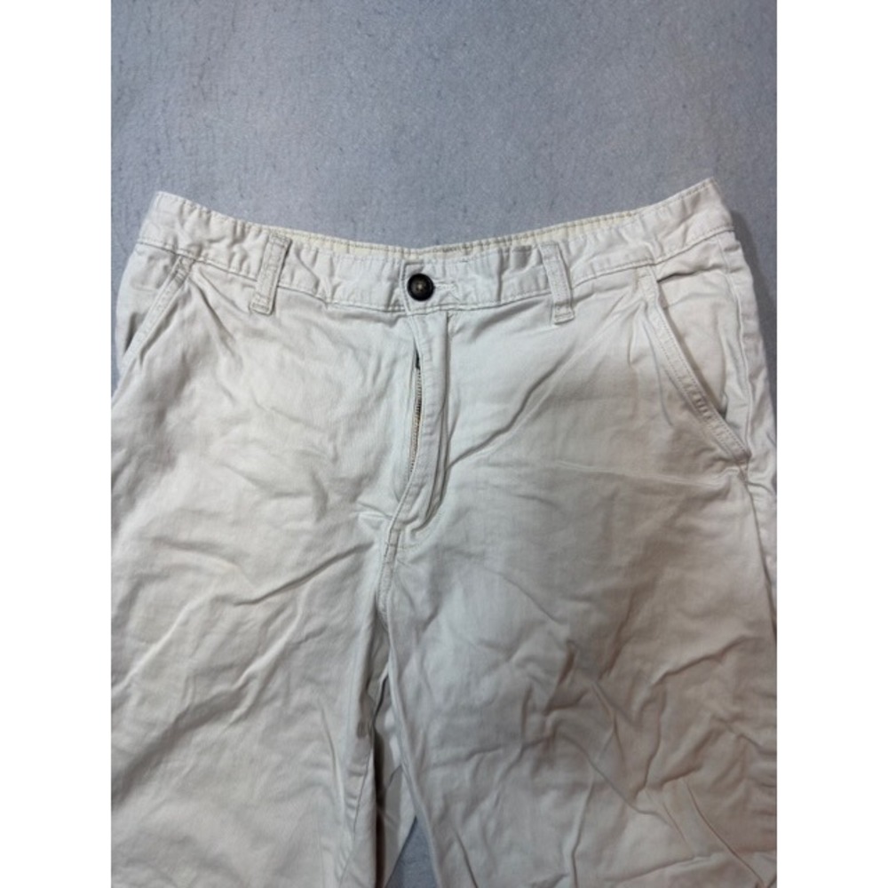 George Chino Shorts Mens 32 Sidewalk Tan Good Cotton Blend Flat Front GM28444